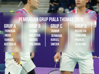 Grafis pembagian Grup Putaran Final Piala Thomas 2026 (foto: PBSI)