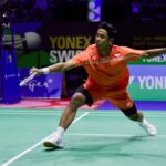 Alwi Farhan harus mengakui ketangguhan Yushi Tanaka dari Jepang dengan dua game langsung 18-21, 12-21 di final nomor tunggal putra Swiss Open 2026 (foto: PBSI)