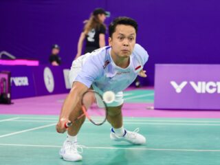 Anthony Sinisika Ginting sudah tersingkir di babak II Orleans Masters 2026 setelah kalah oleh wakil Taiwan Chou Tien Chen dari Taiwan 14-21, 10-21 dalam pertandingan yang dilaksanakan di Orleans, Prancis, pada Kamis waktu setempat (19/3/2026). (foto: PBSI)