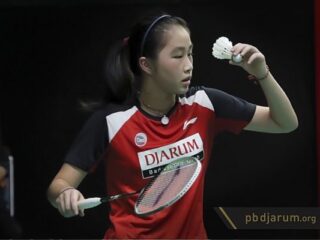 Jolin Angelia ketika membela klubnya, Djarum, Kudus, Jawa Tengah, dalam sebuah pertandingan. (foto: pb djarum)