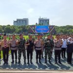 Apel pasukan di Markas Polda Jawa Timur sebagai persiapan menghadapi Lebaran 2026.