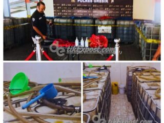 Singa Giri Polres Gresik Bongkar Penimbunan Solar Subsidi Ilegal