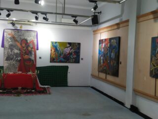 Pameran lukisan tunggal yang bertajuk tubuh-tubuh spiritual karya perupa Welldo Wnophringgo di Galeri Prabangkara Taman Budaya Jawa Timur, Jalan Gentengkali No 85 Surabaya.