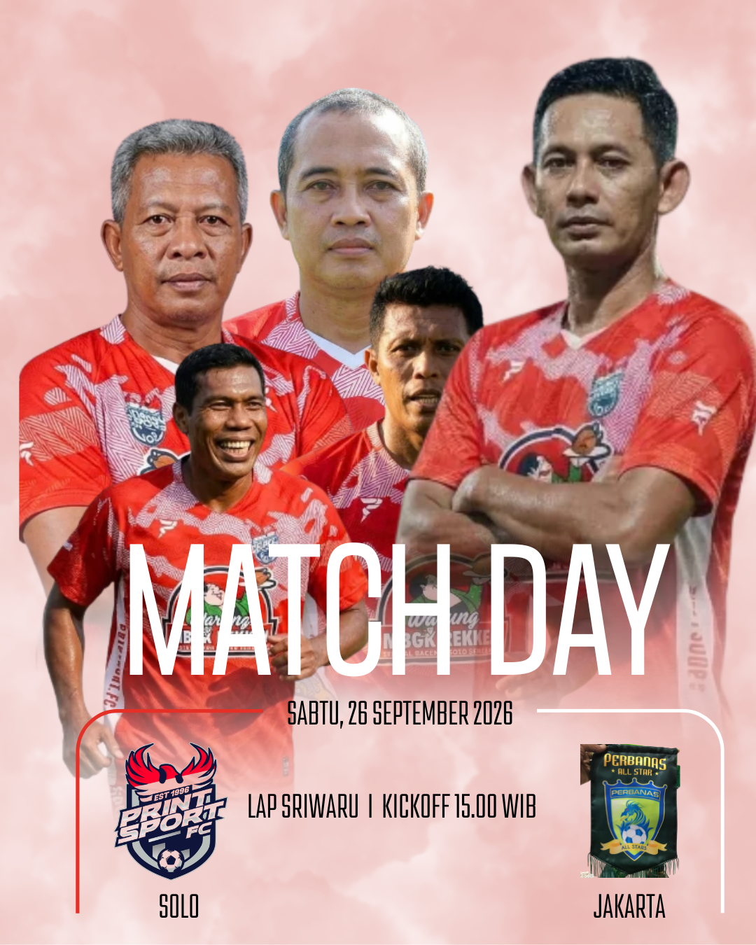 Print Sport Solo Raya akan menjadi lawan pertama Perbanas All Stars dalam pertandingan di Lapangan Sriwaru, Laweyan, Solo, Sabtu sore ini (26/9/2026)